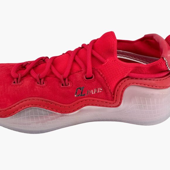 Christian Louboutin Arpoador Red Drawstring Sock Sneakers Size 41 US 11 Women's - Picture 8 of 15